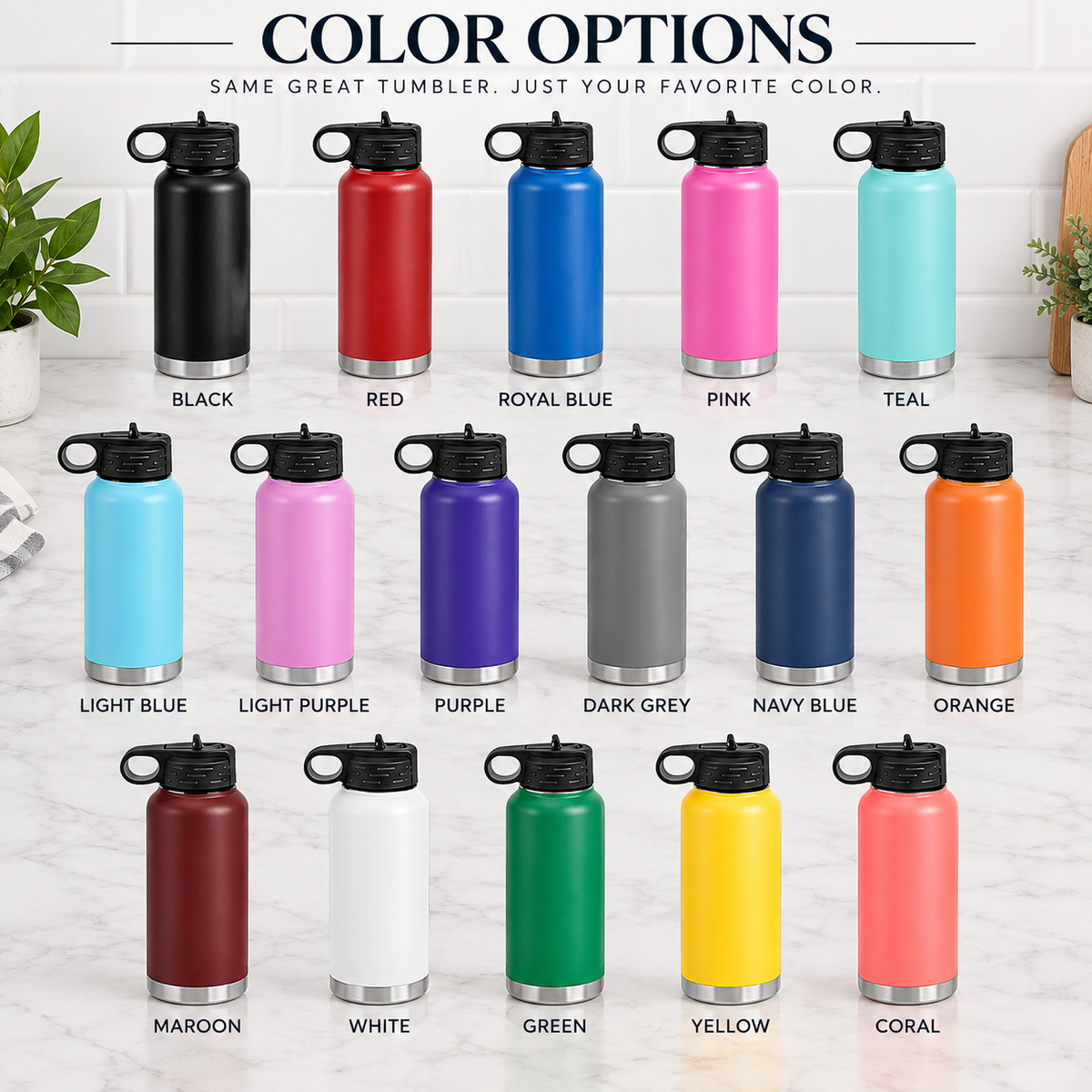 Four close-up views of a purple insulated water bottle's flip-top lid shown open and closed.
