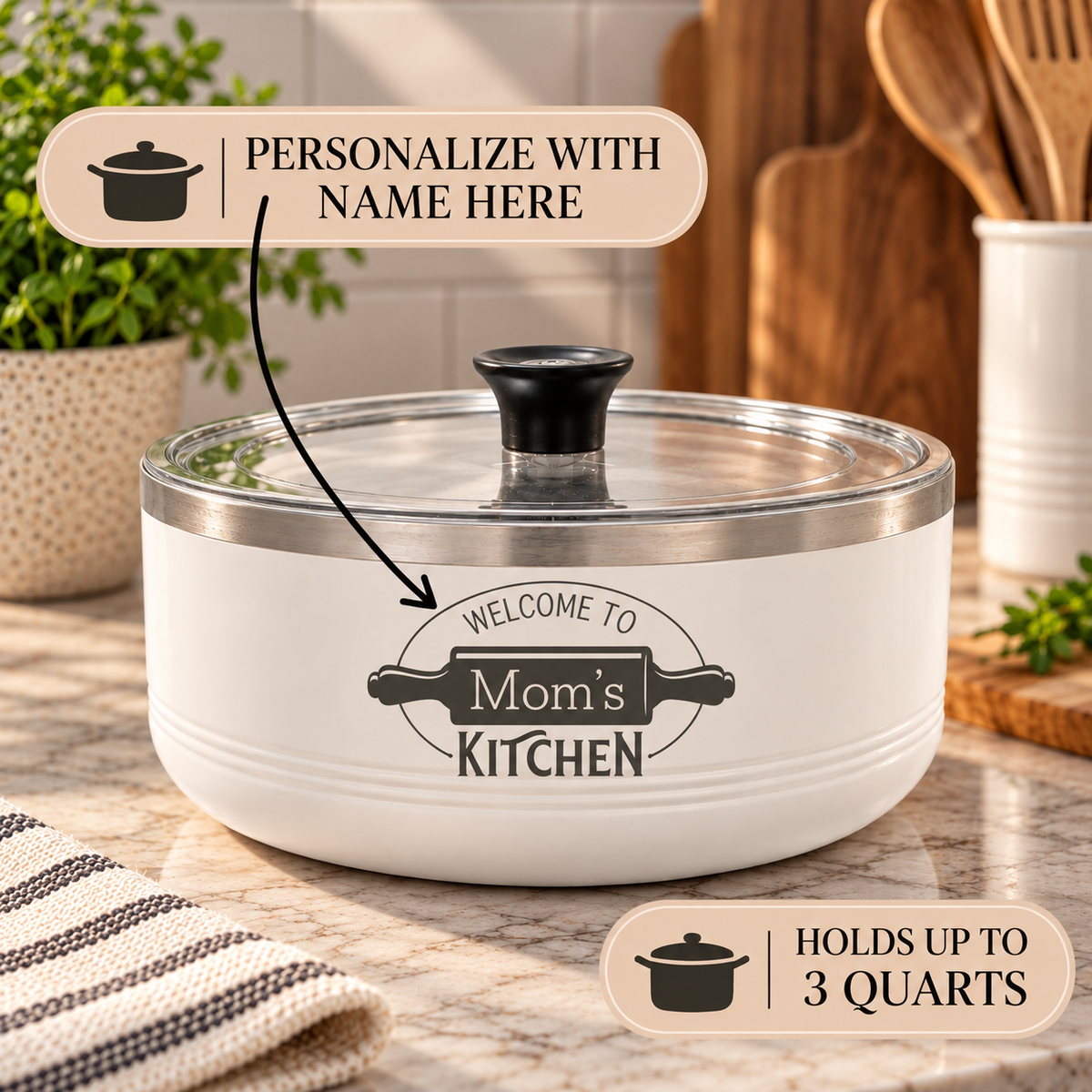 Personalized Cookware Serving Pan