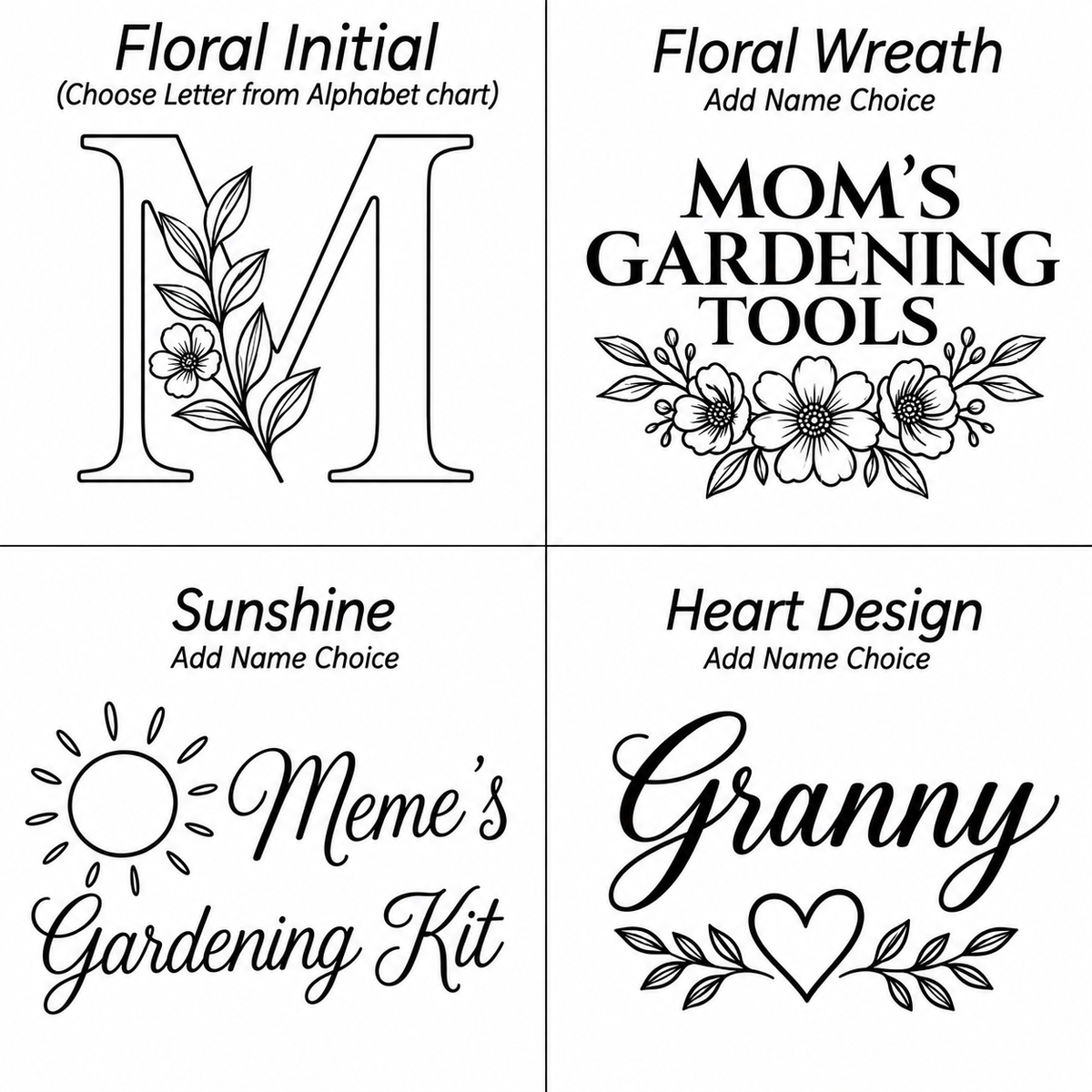 Personalized Garden Tote Set with Tools for Women