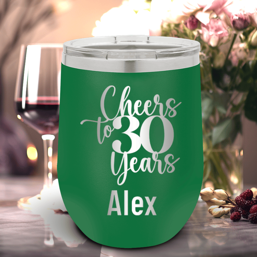 Cheers To Thirty Years Wine Tumbler