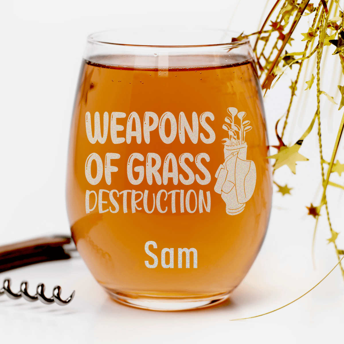 Personalized Choose Your Club Stemless Wine Glass for her, Customized Gifts for Women by Groovy Girl Gifts