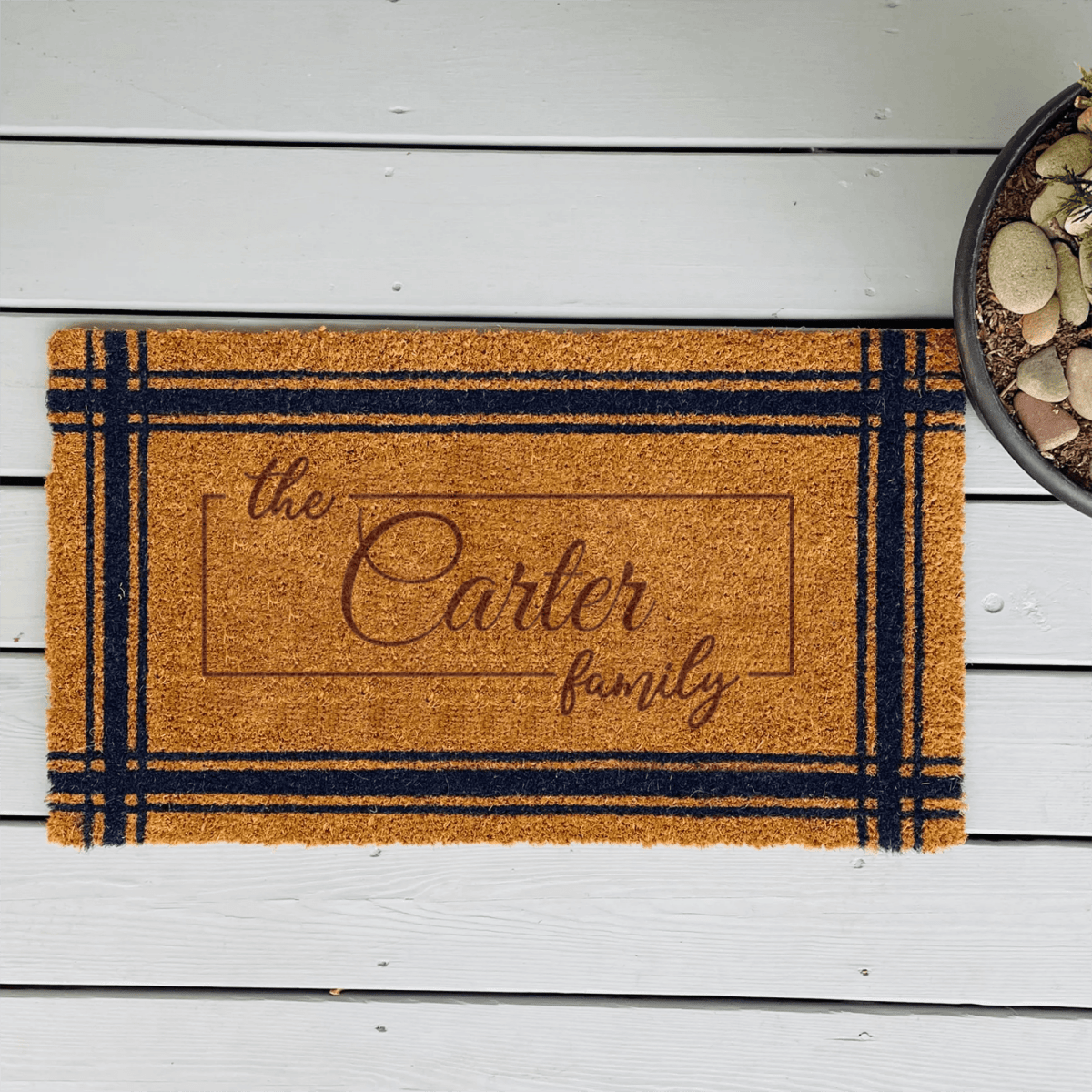 Personalized Classic Family Legacy Engraved Door Mat for her, Customized Gifts for Women by Groovy Girl Gifts