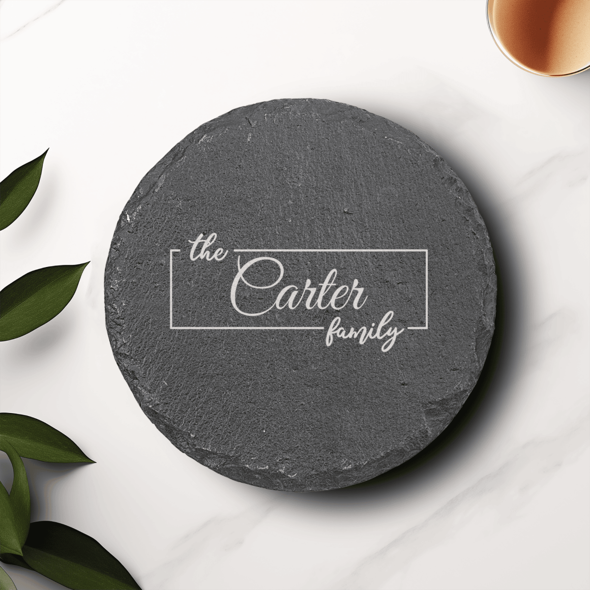 Personalized Classic Family Legacy Slate Coasters (Set of 4) for her, Customized Gifts for Women by Groovy Girl Gifts