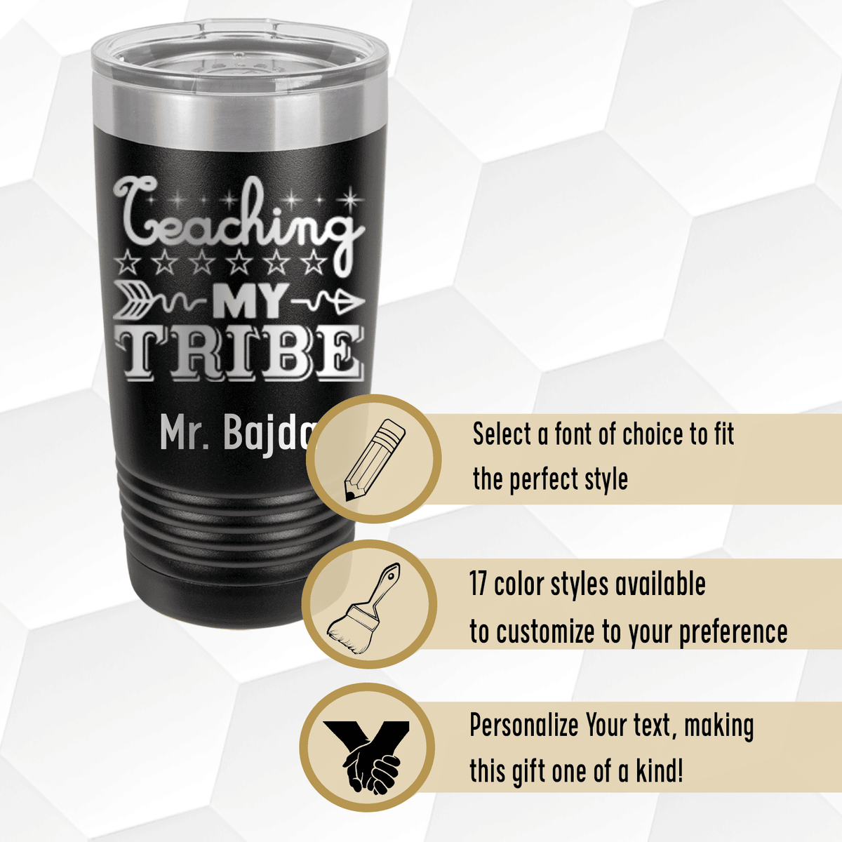 Personalized Coaching Is My Tribe Tumbler for her, Customized Gifts for Women by Groovy Girl Gifts