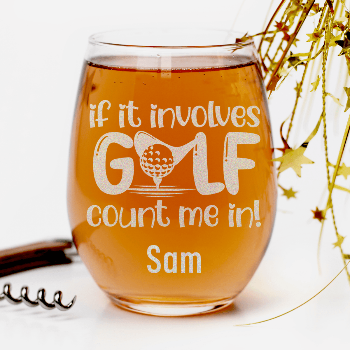 Personalized Count This Girl In Stemless Wine Glass for her, Customized Gifts for Women by Groovy Girl Gifts