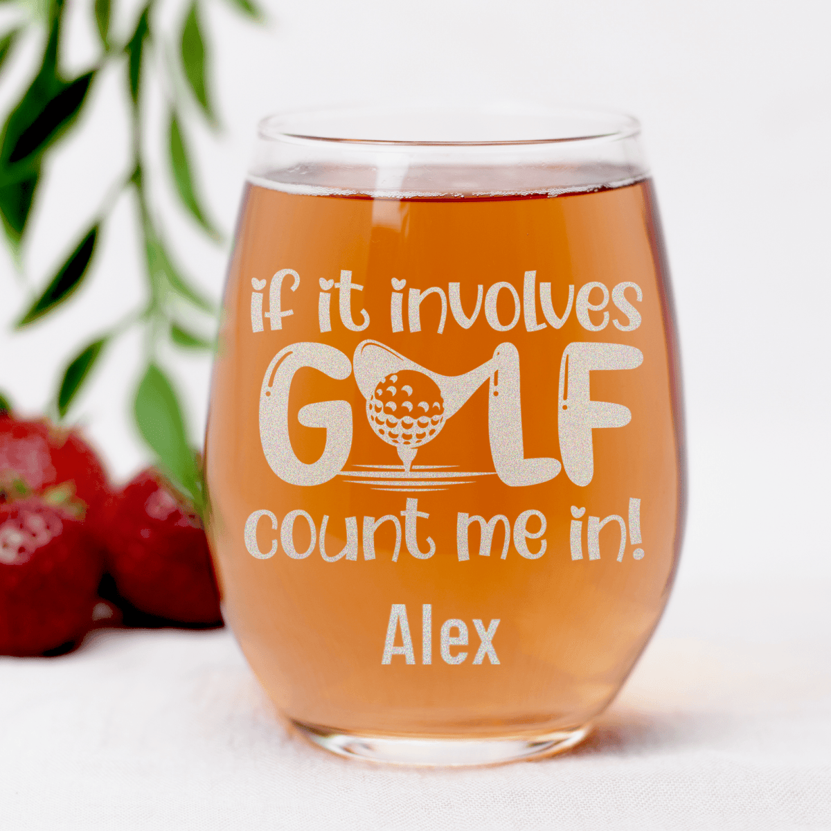 Personalized Count This Girl In Stemless Wine Glass for her, Customized Gifts for Women by Groovy Girl Gifts