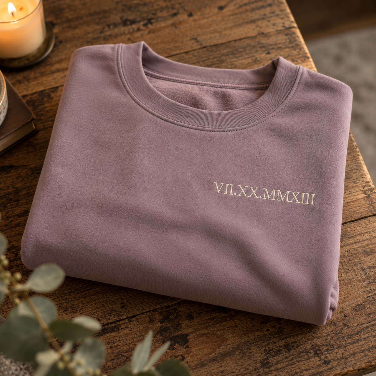 Embroidered Sentimental Date Sweatshirt