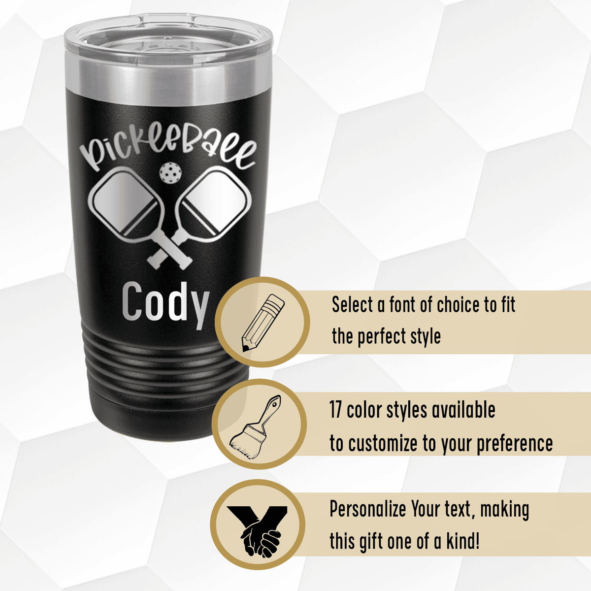 Personalized Crossing Swords Tumbler for her, Customized Gifts for Women by Groovy Girl Gifts