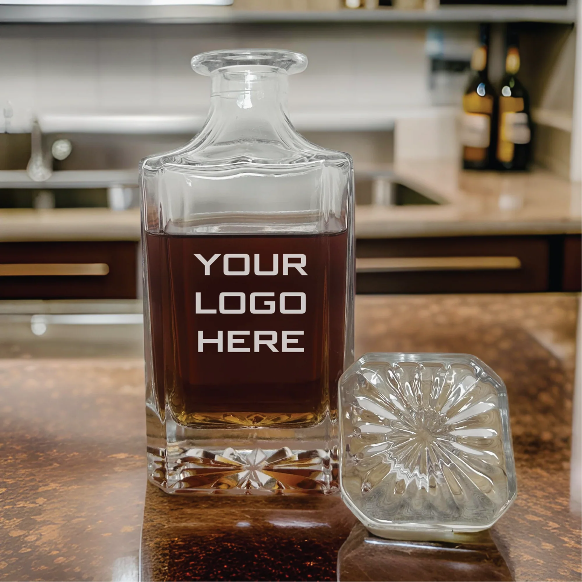 Personalized Custom Logo Decanter for her, Customized Gifts for Women by Groovy Girl Gifts
