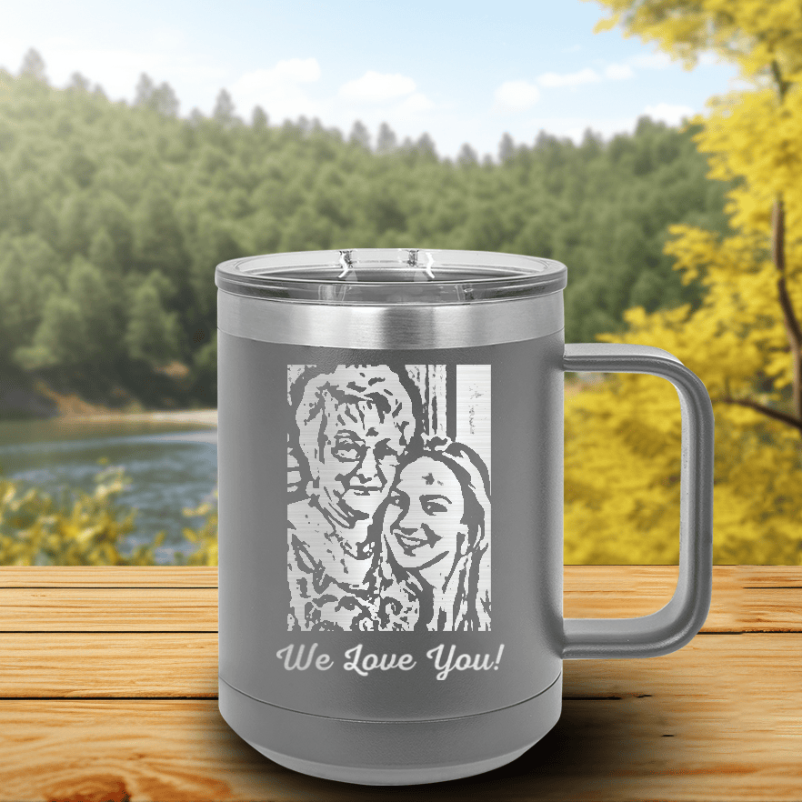 Grey Mothers Day Mug Shaped Tumbler With Custom Mothers Day Design