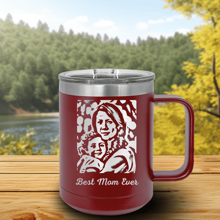 Maroon Mothers Day Mug Shaped Tumbler With Custom Mothers Day Design