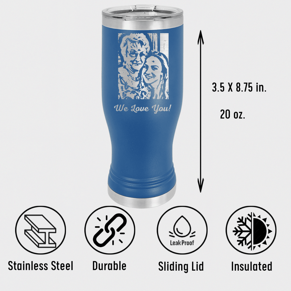 Personalized Photographed Sips Of Love for her, Customized Gifts for Women by Groovy Girl Gifts