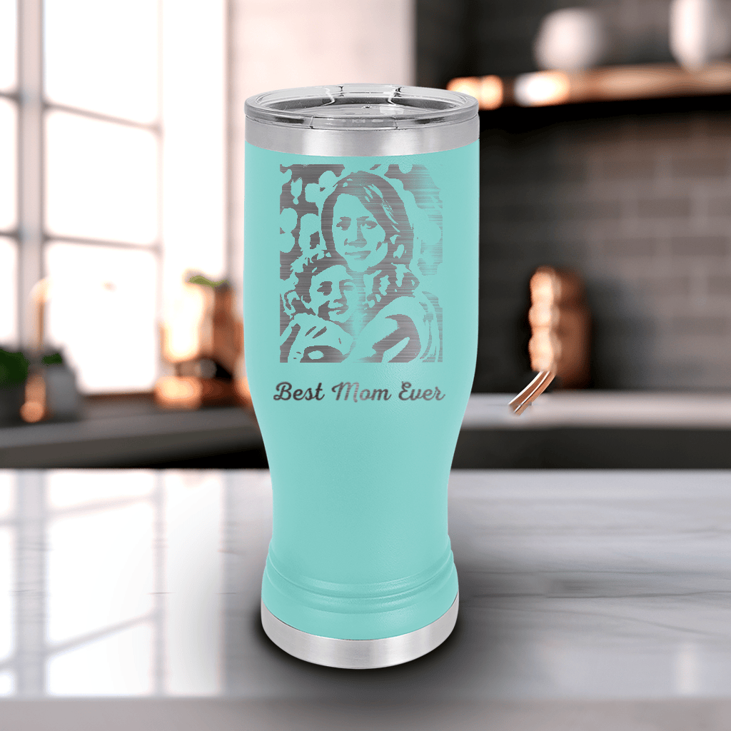 Blue Mothers Day Pilsner Tumbler With Custom Mothers Day Design