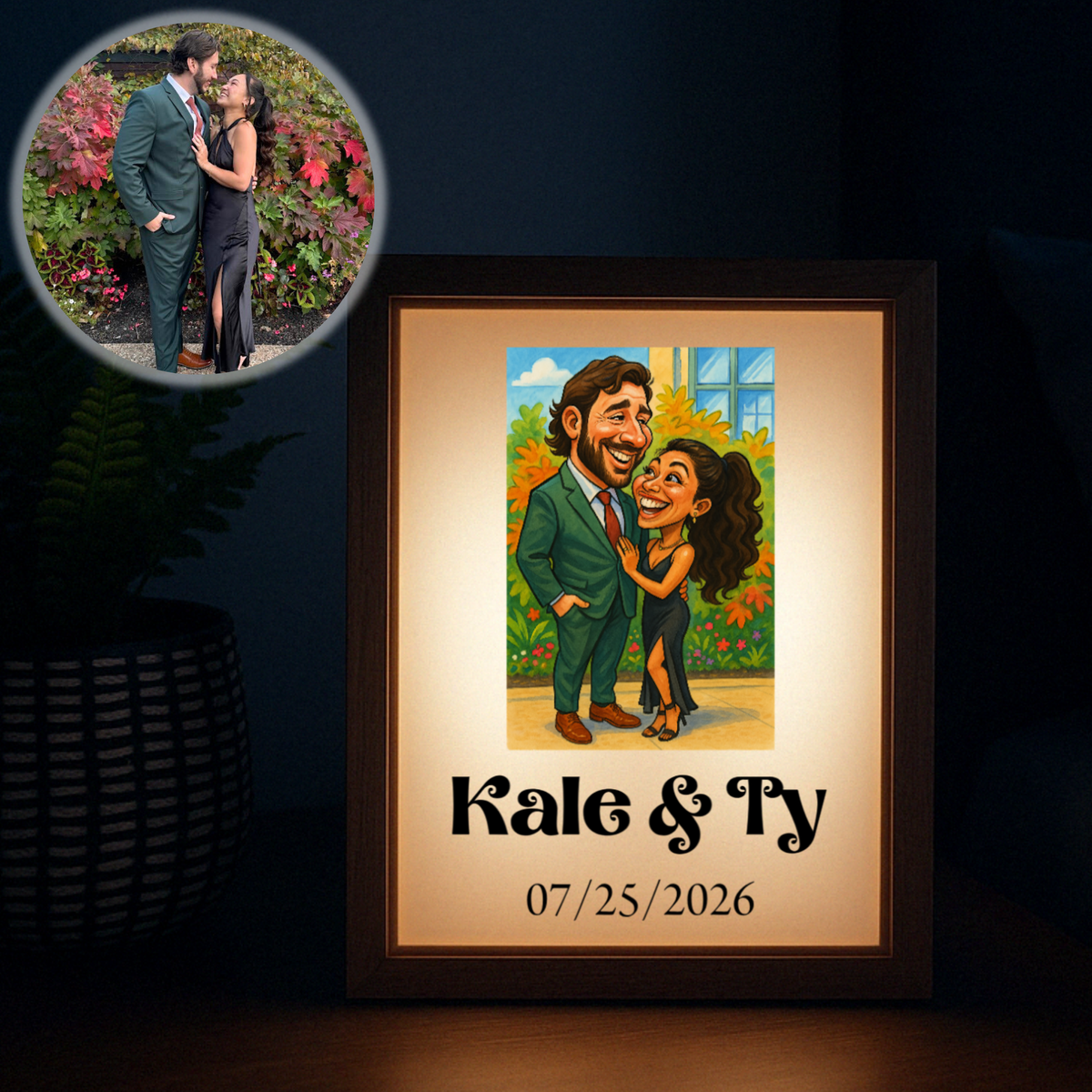 Couples Caricature Light Box