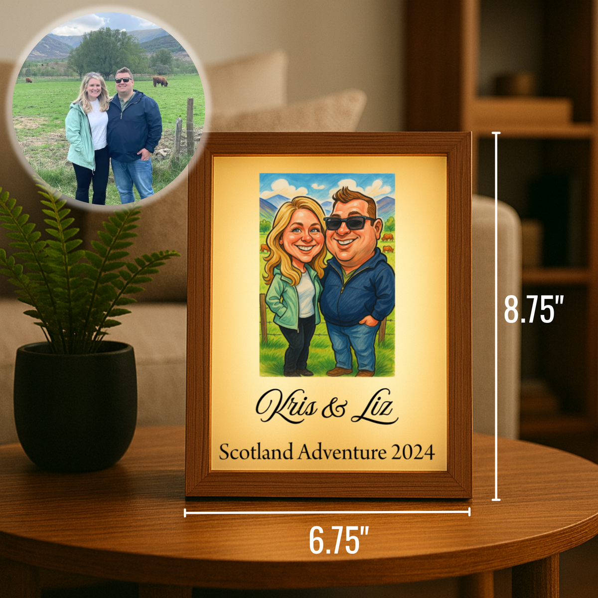 Couples Caricature Light Box