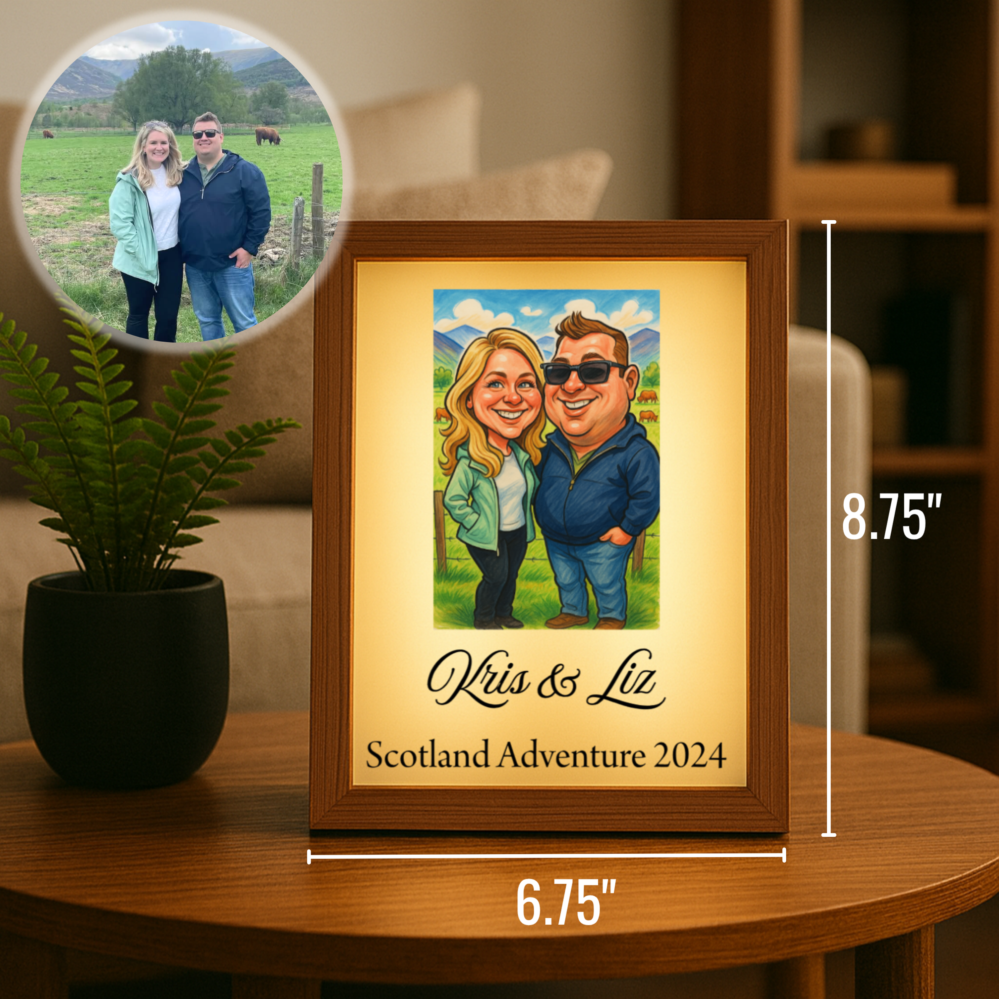 Couples Caricature Light Box