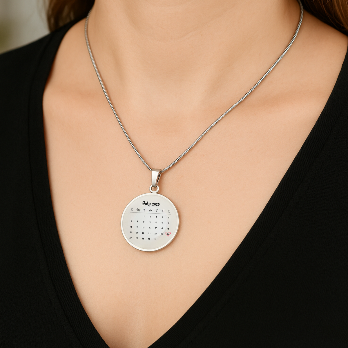 Personalized Calendar Necklace