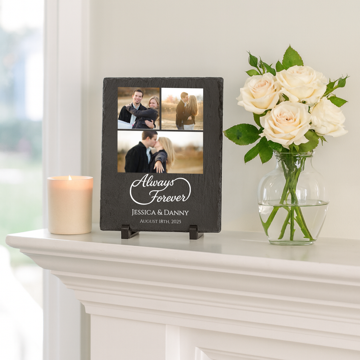 Forever &amp; Always Photo Slate Plaque