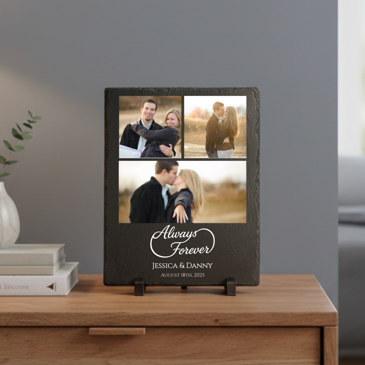Forever &amp; Always Photo Slate Plaque