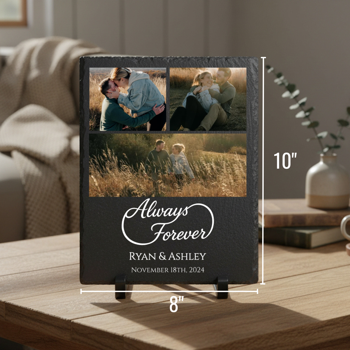 Forever &amp; Always Photo Slate Plaque