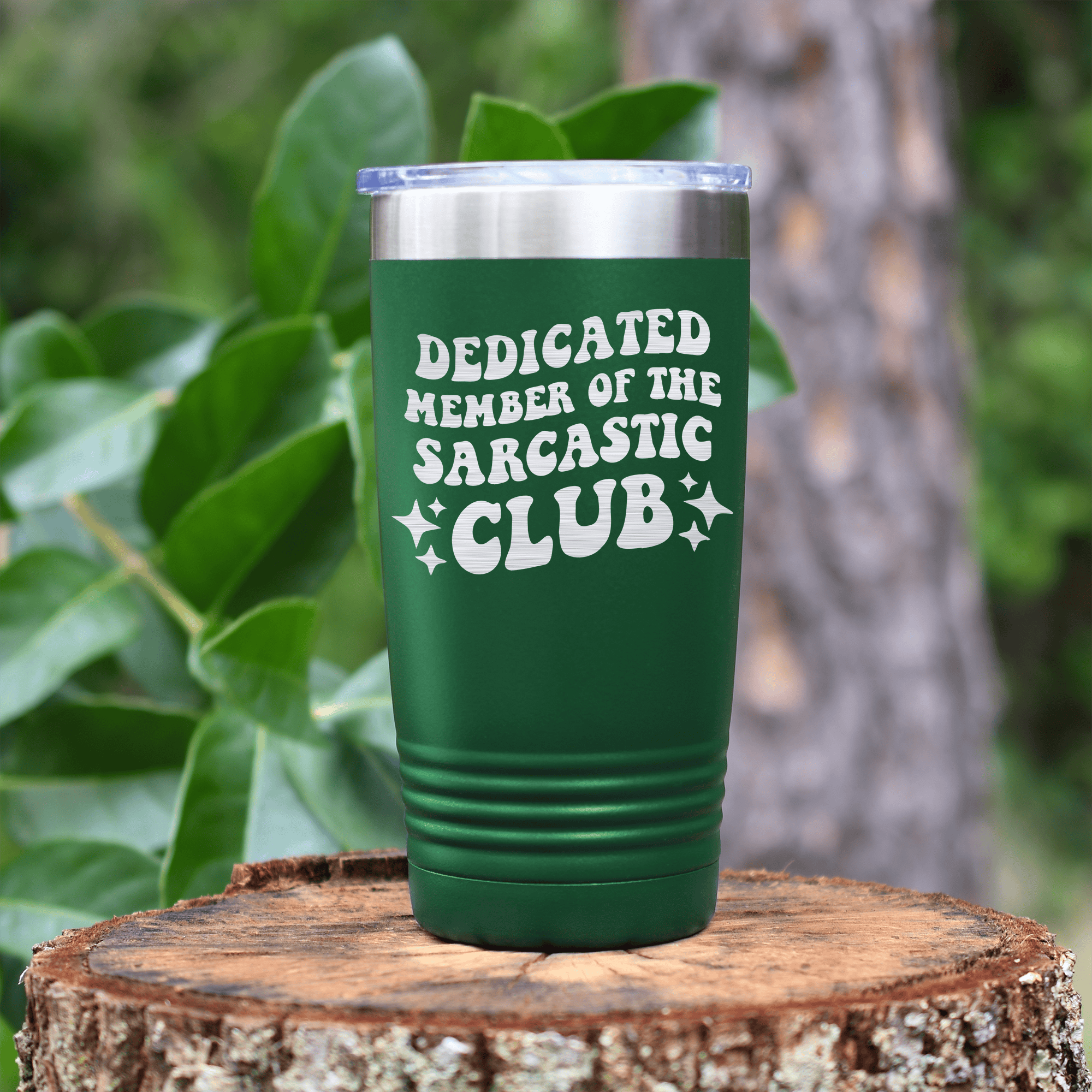 Green pickelball tumbler Dedicated Sarcasm Club