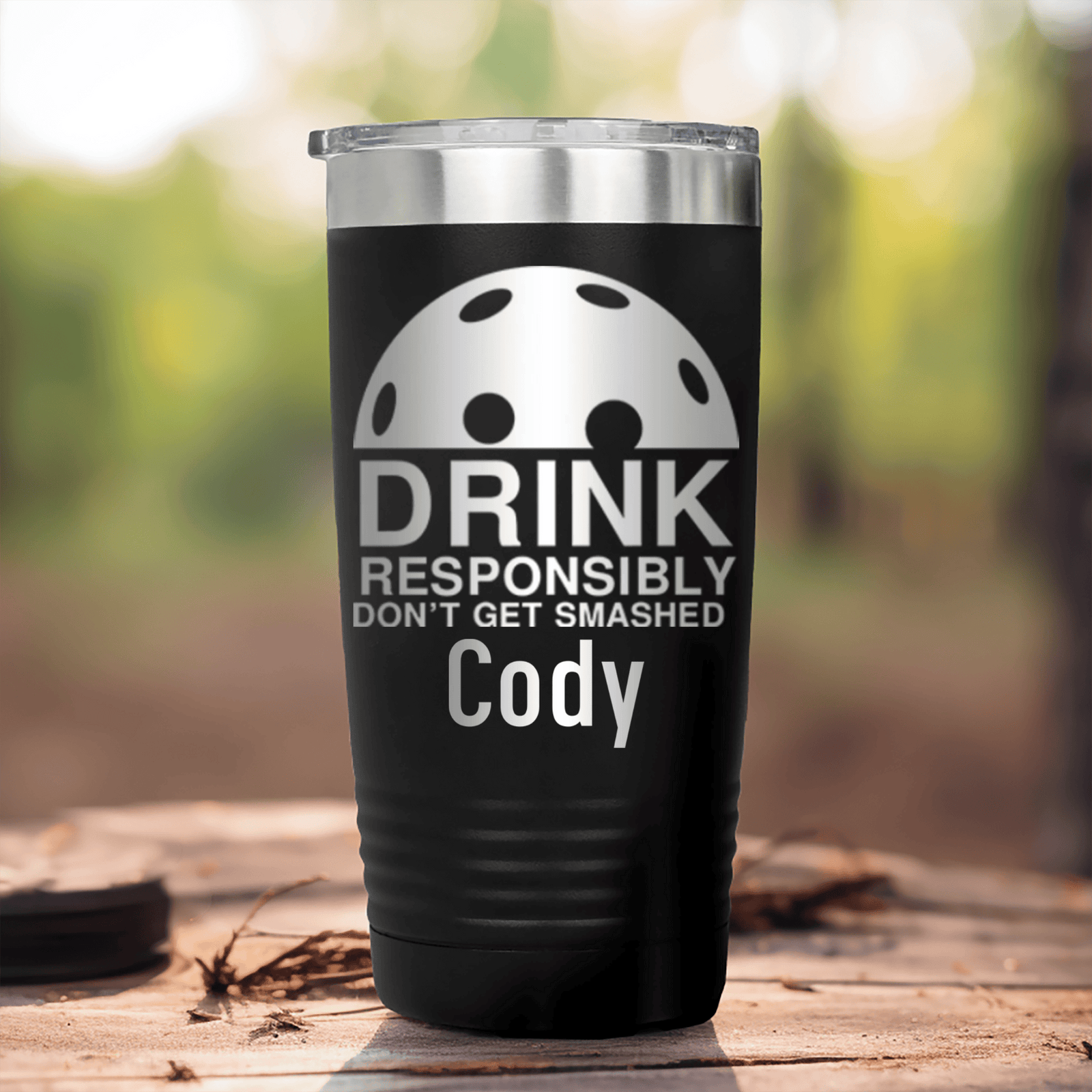 Teal Pickleball Tumbler With Dont Get Smashed Design