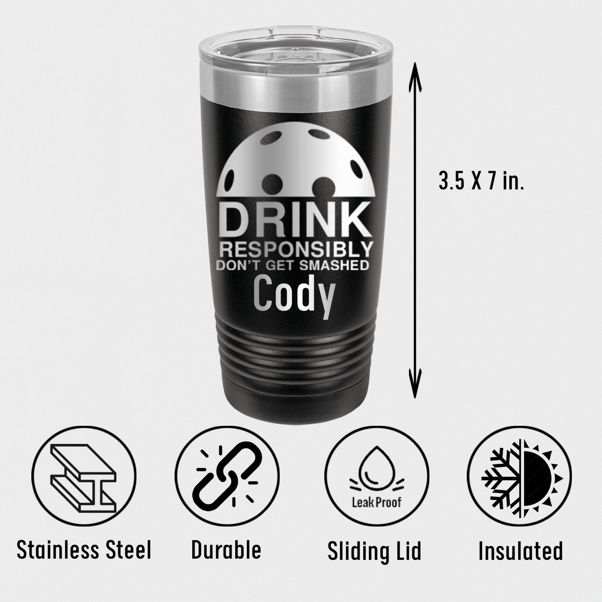 Personalized Dont Get Smashed Tumbler for her, Customized Gifts for Women by Groovy Girl Gifts