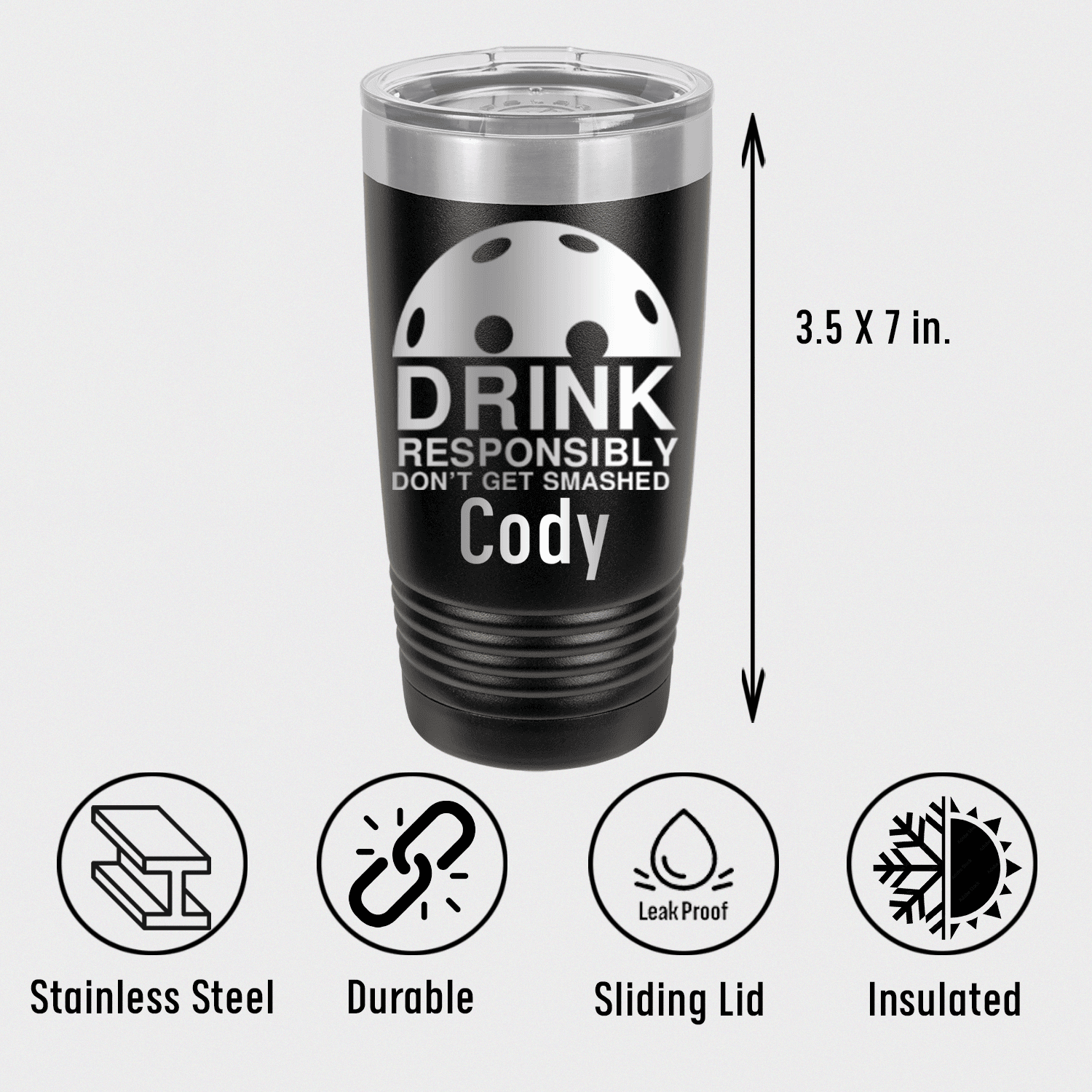 Personalized Dont Get Smashed Tumbler for her, Customized Gifts for Women by Groovy Girl Gifts