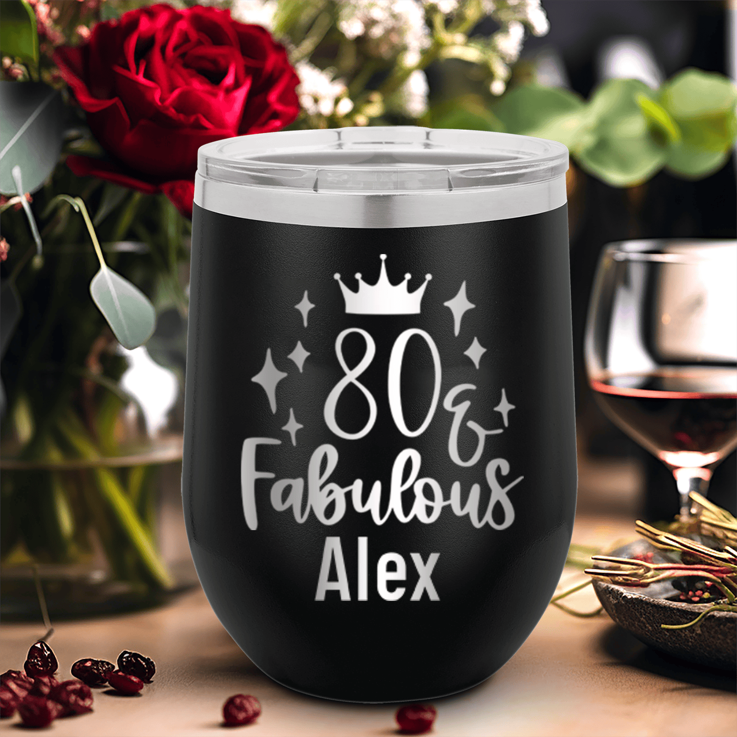Eighty And Fabulous Wine Tumbler