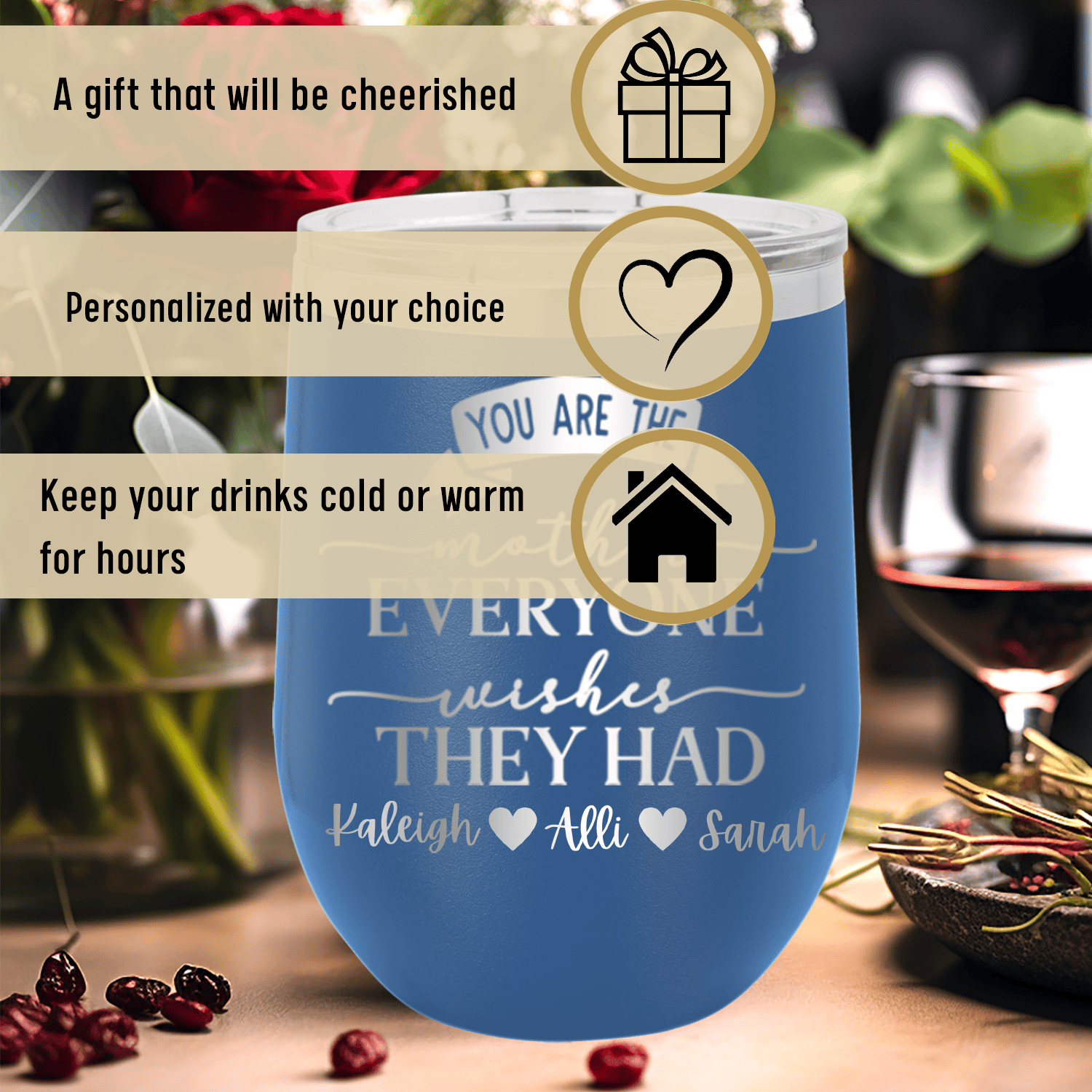 Personalized Everyone Wishes They Had You Wine Tumbler for her, Customized Gifts for Women by Groovy Girl Gifts