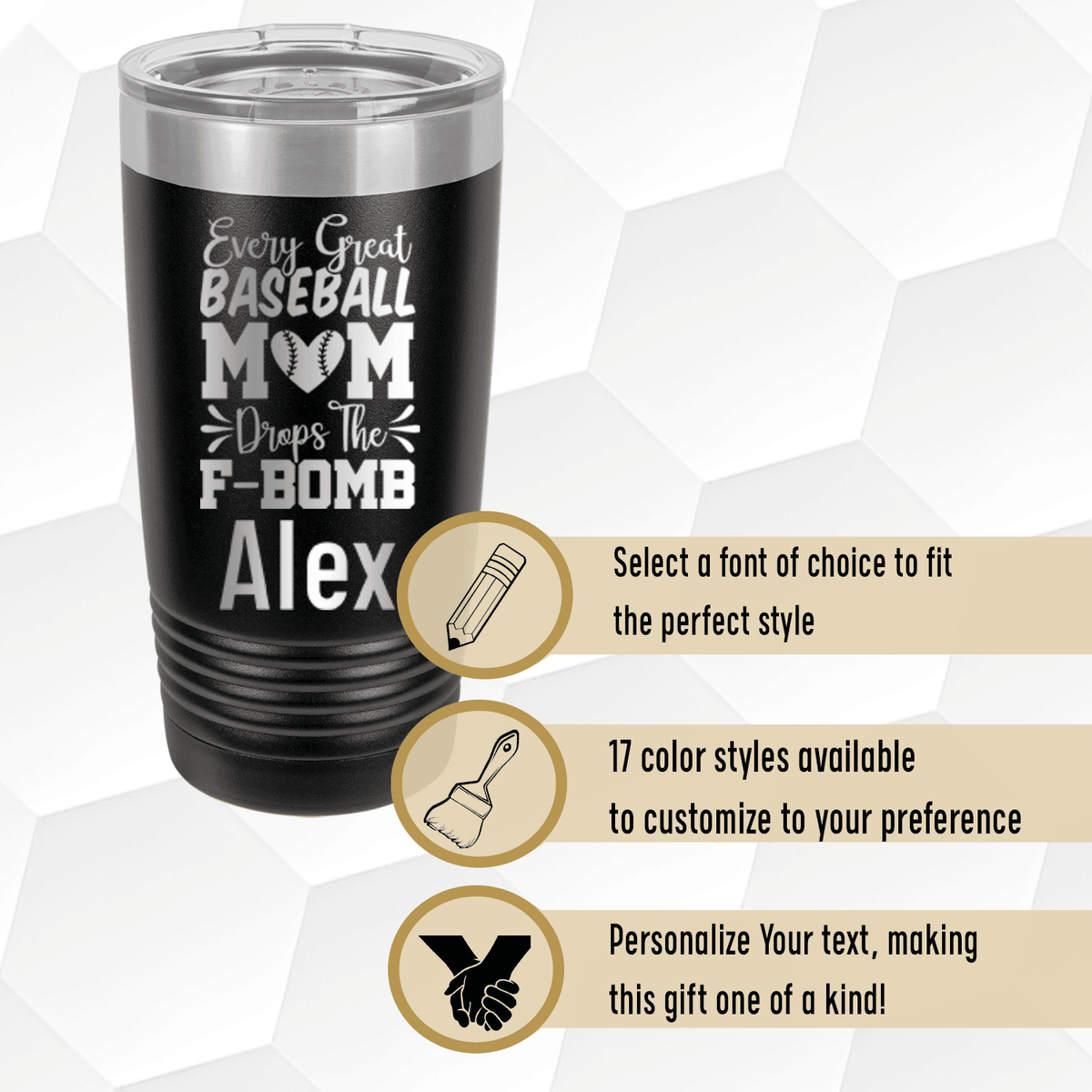 Personalized F Bomb Alert Tumbler for her, Customized Gifts for Women by Groovy Girl Gifts