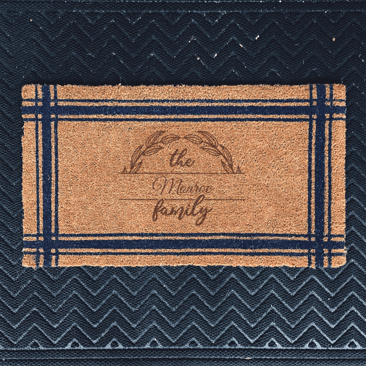 Personalized Family Legacy And Leaves Engraved Door Mat for her, Customized Gifts for Women by Groovy Girl Gifts