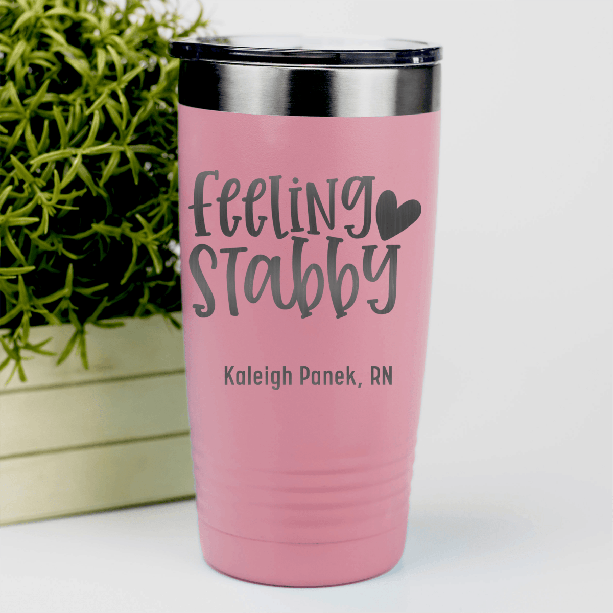 Salmon Nurse Tumbler With Feeling Stabby Design