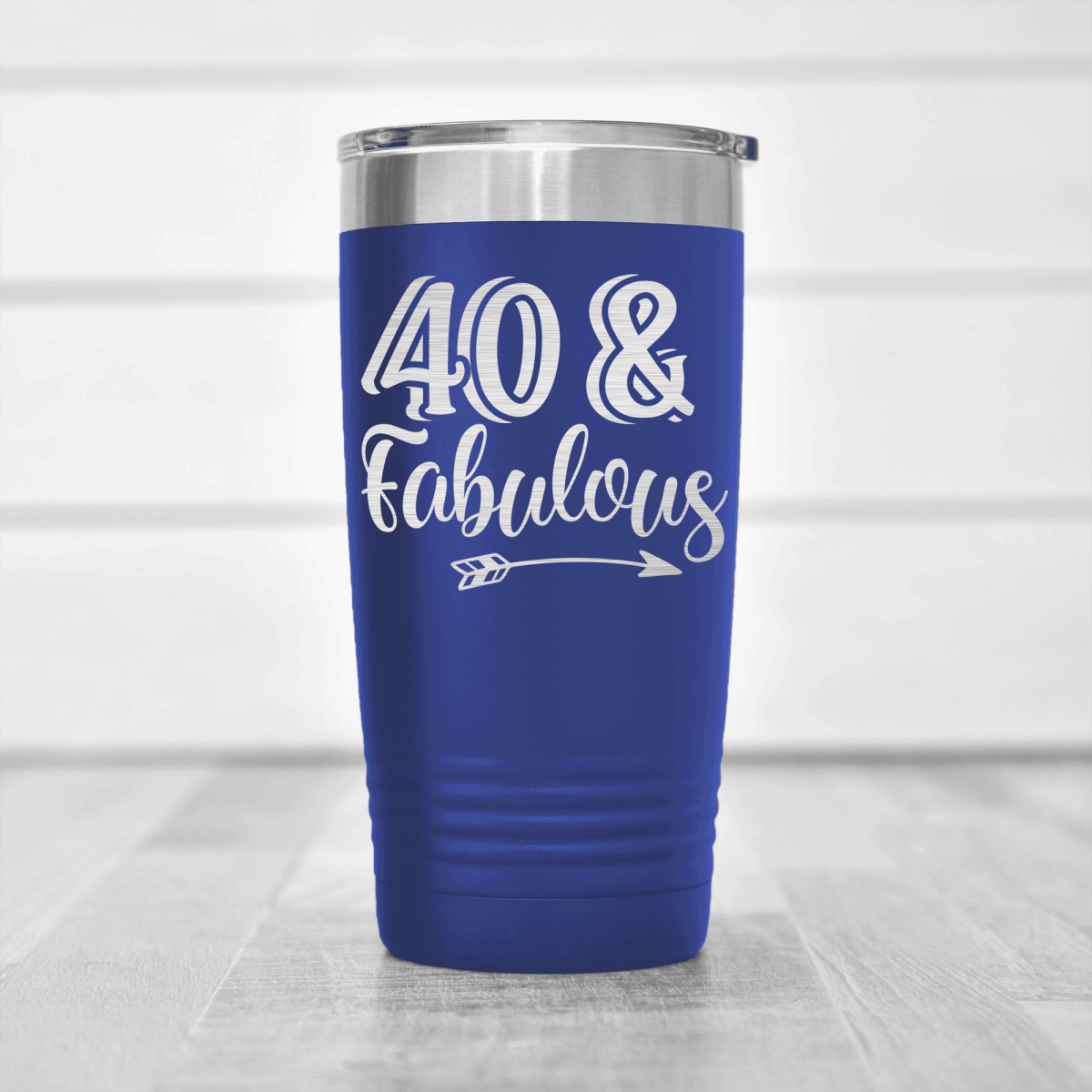Blue birthday tumbler Fourty And Fabulous