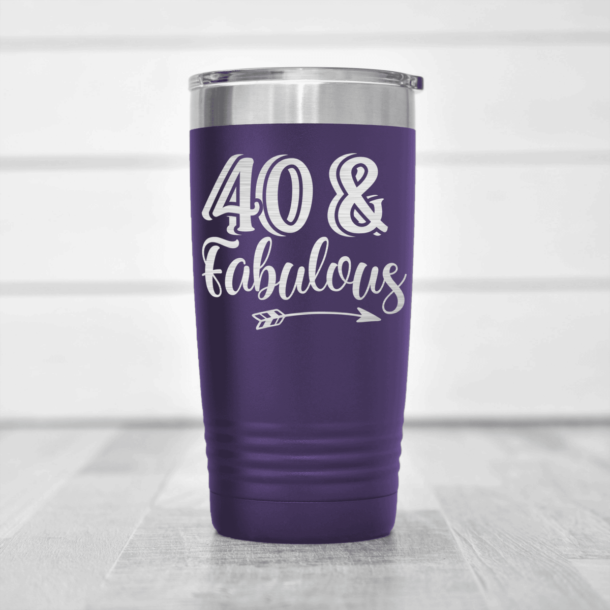 Purple birthday tumbler Fourty And Fabulous