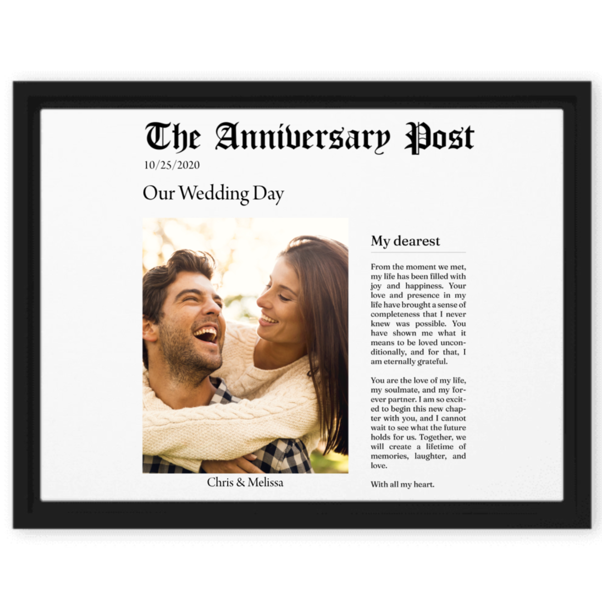 Anniversary Photo Frame
