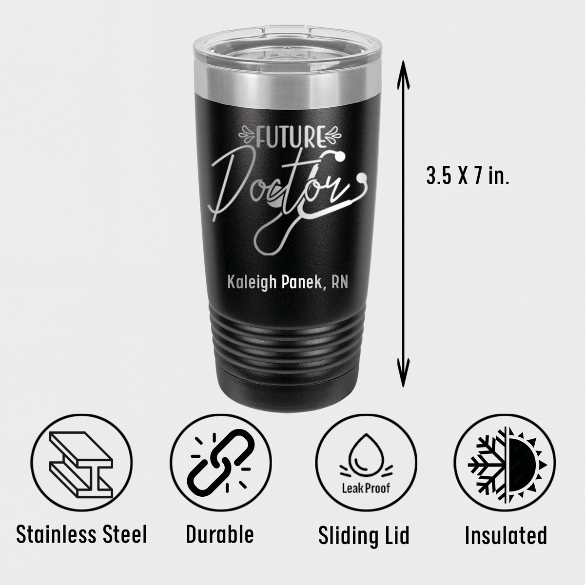 Personalized Future Doctor Tumbler for her, Customized Gifts for Women by Groovy Girl Gifts