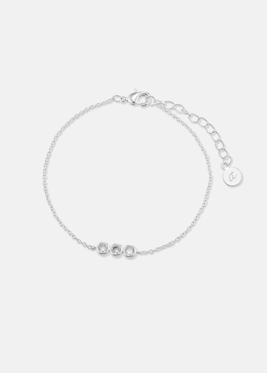 Personalized 3 Crystal Bracelet for 30th Birthday for her, Customized Gifts for Women by Groovy Girl Gifts