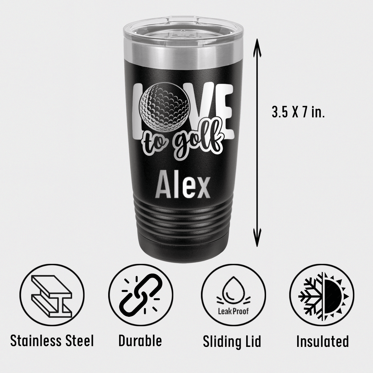 Personalized Golf Is Love Tumbler for her, Customized Gifts for Women by Groovy Girl Gifts