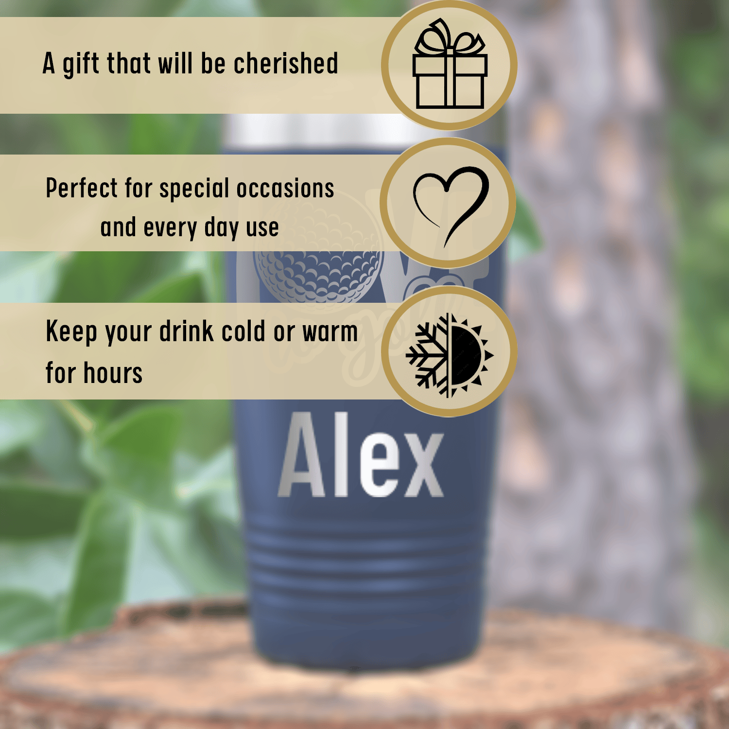 Personalized Golf Is Love Tumbler for her, Customized Gifts for Women by Groovy Girl Gifts