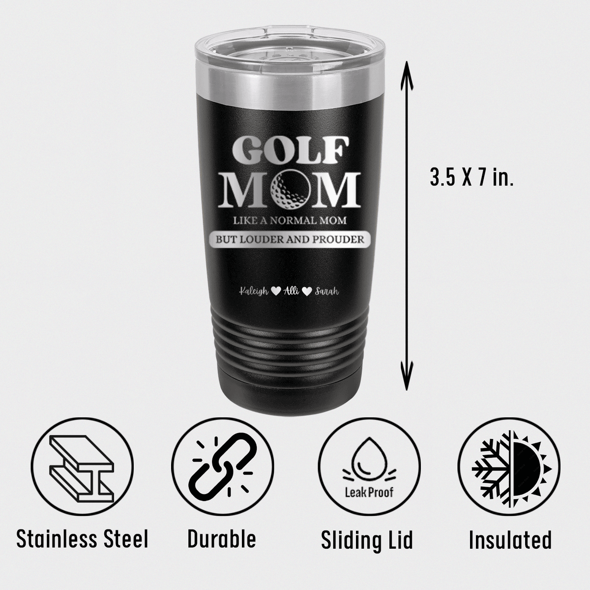 Personalized Golf Moms Are Loud And Proud Tumbler for her, Customized Gifts for Women by Groovy Girl Gifts