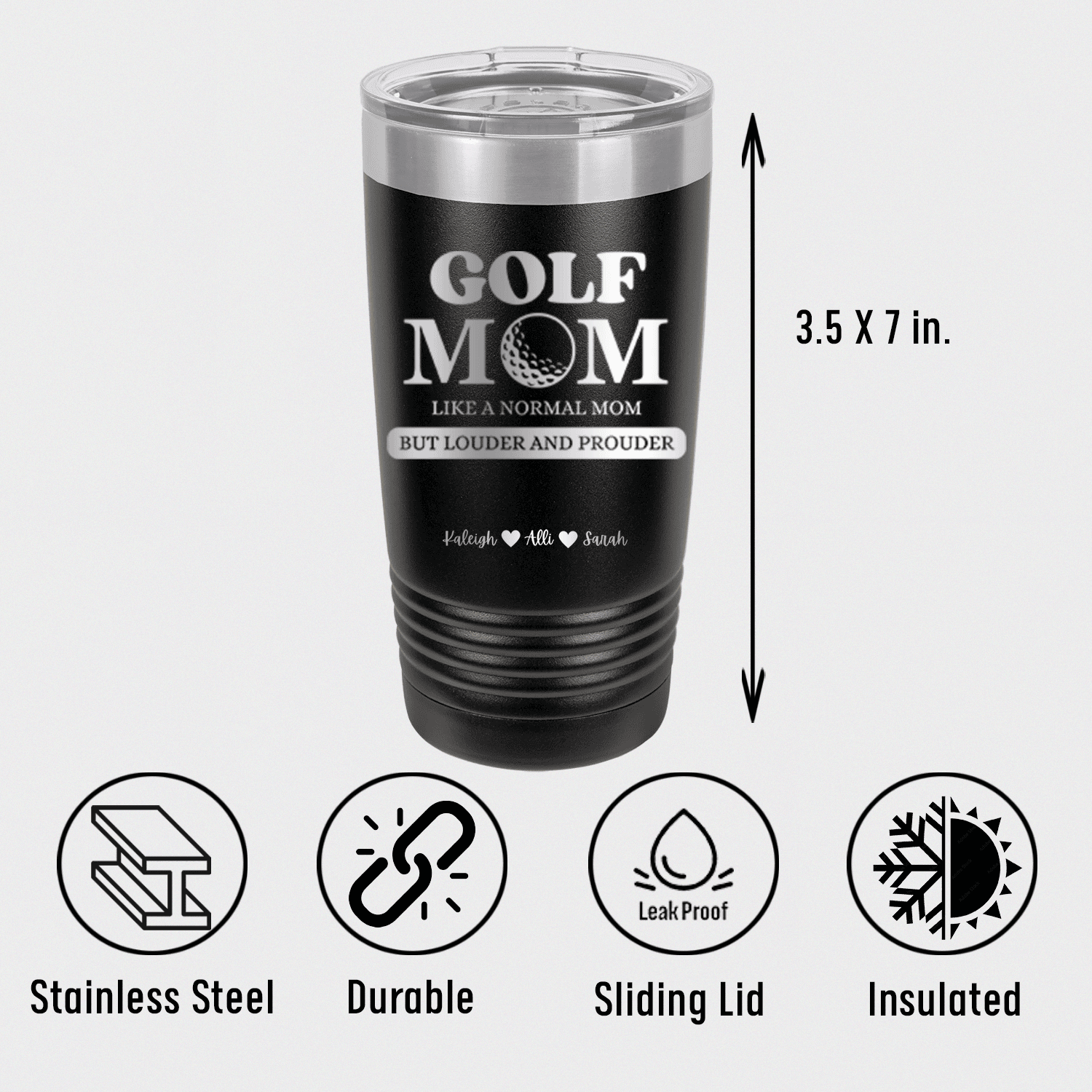 Personalized Golf Moms Are Loud And Proud Tumbler for her, Customized Gifts for Women by Groovy Girl Gifts