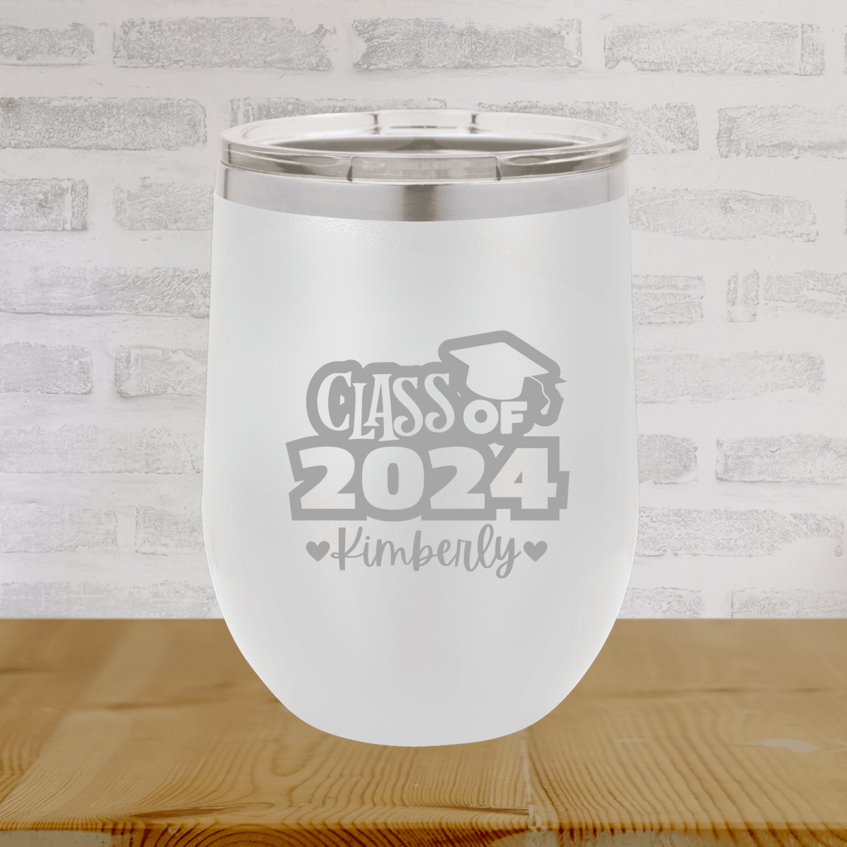 Personalized Graduation Stemless Tumbler for her, Customized Gifts for Women by Groovy Girl Gifts