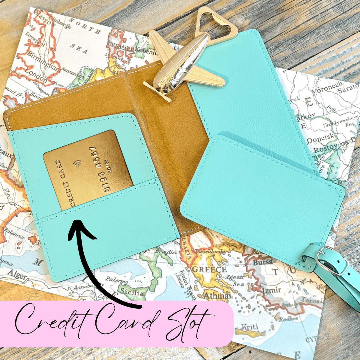 Personalized Elegant Personalized Travel Set for her, Customized Gifts for Women by Groovy Girl Gifts