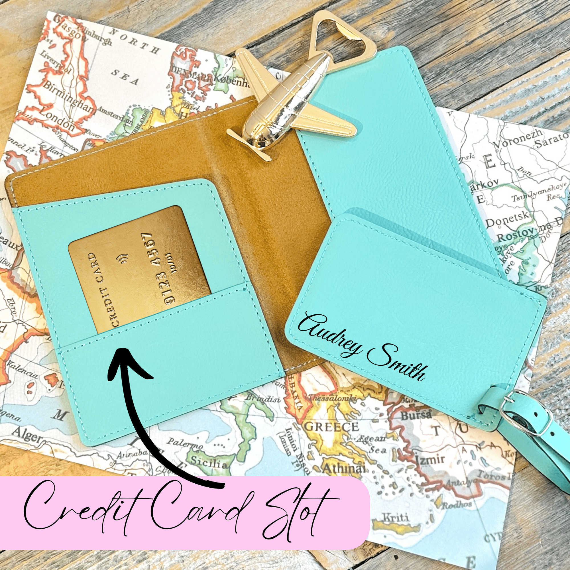 Personalized Travel Partners For Life Set for her, Customized Gifts for Women by Groovy Girl Gifts