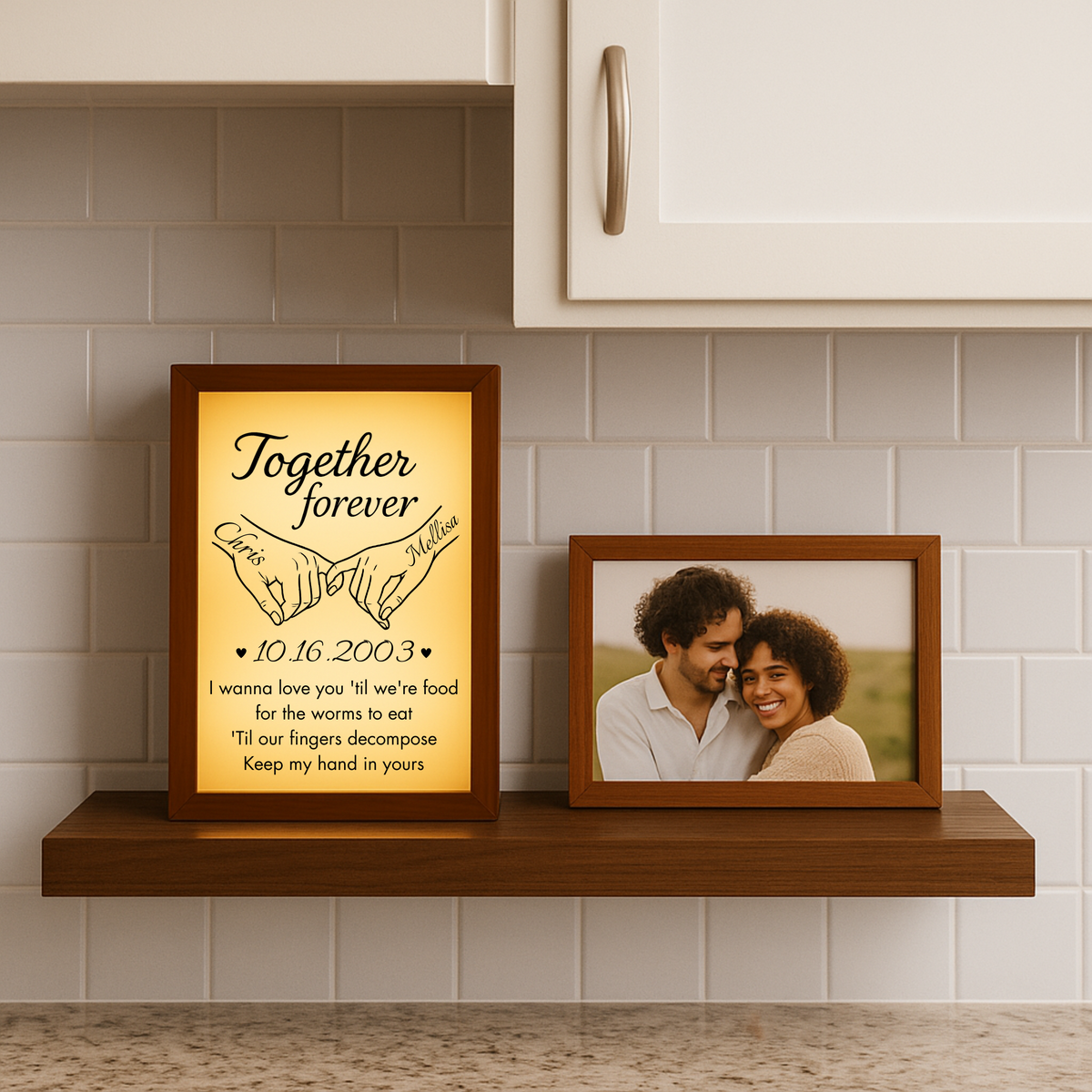 Together Forever Anniversary Light Frame