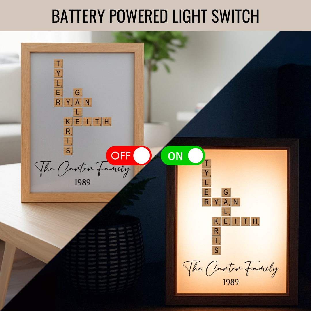 Our Family's Crossword Light Box