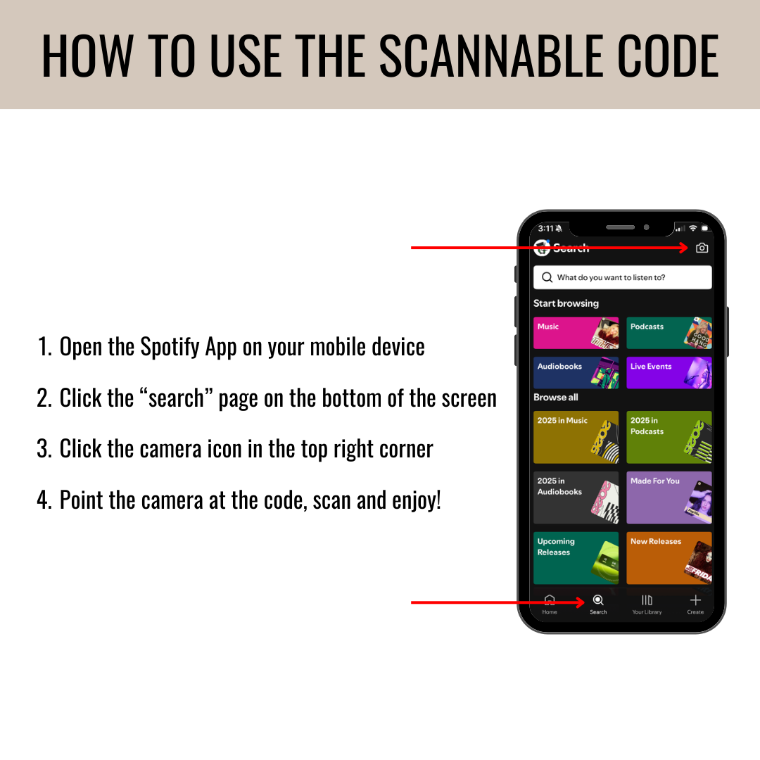 Spotify Scannable Song Plaque