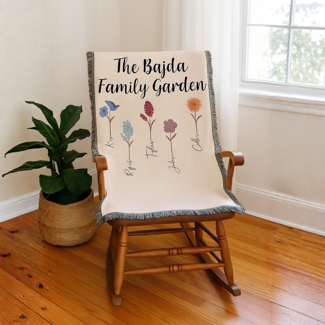 Personalized Family Garden Blanket