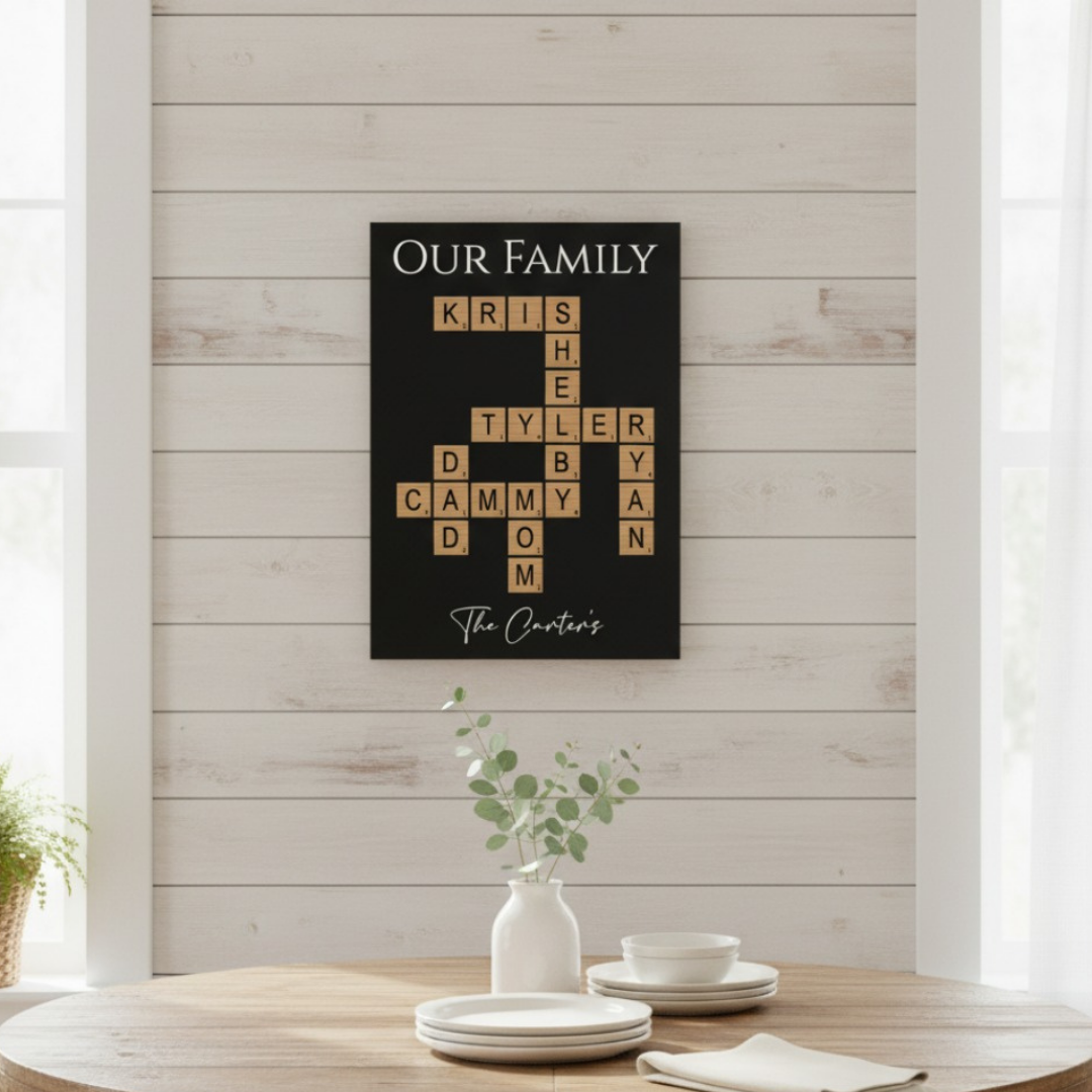 Our Family Crossword Sign